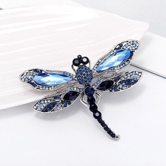 Brooch Pin Dragonfly . Womens vintage accessories fashion blouse backpack - Picture 2 of 2